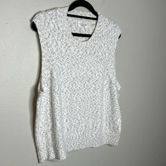 T3 RD Style Women’s Knit Vest Cream Tan Brown Size XL New with tags Stitchfix - Picture 9 of 9